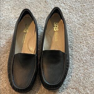 SAS Ebony Leather Slip-Ons